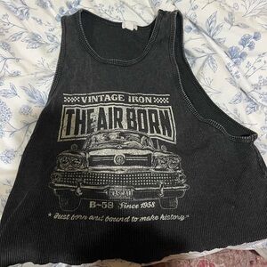 Garage Black and White Floral Top